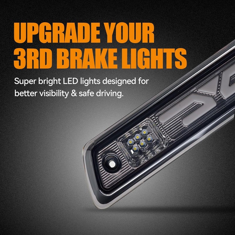 Cxdar Third 3rd Brake Light, LED High Mount Stop Light for 2009-2014 Ford F150, 10-14 Lincoln Mark LT, Rear Center Cab Roof Tail Cargo Lamp, DOES NOT FIT SVT Raptor & Models with Hill Descent Control - Image 3